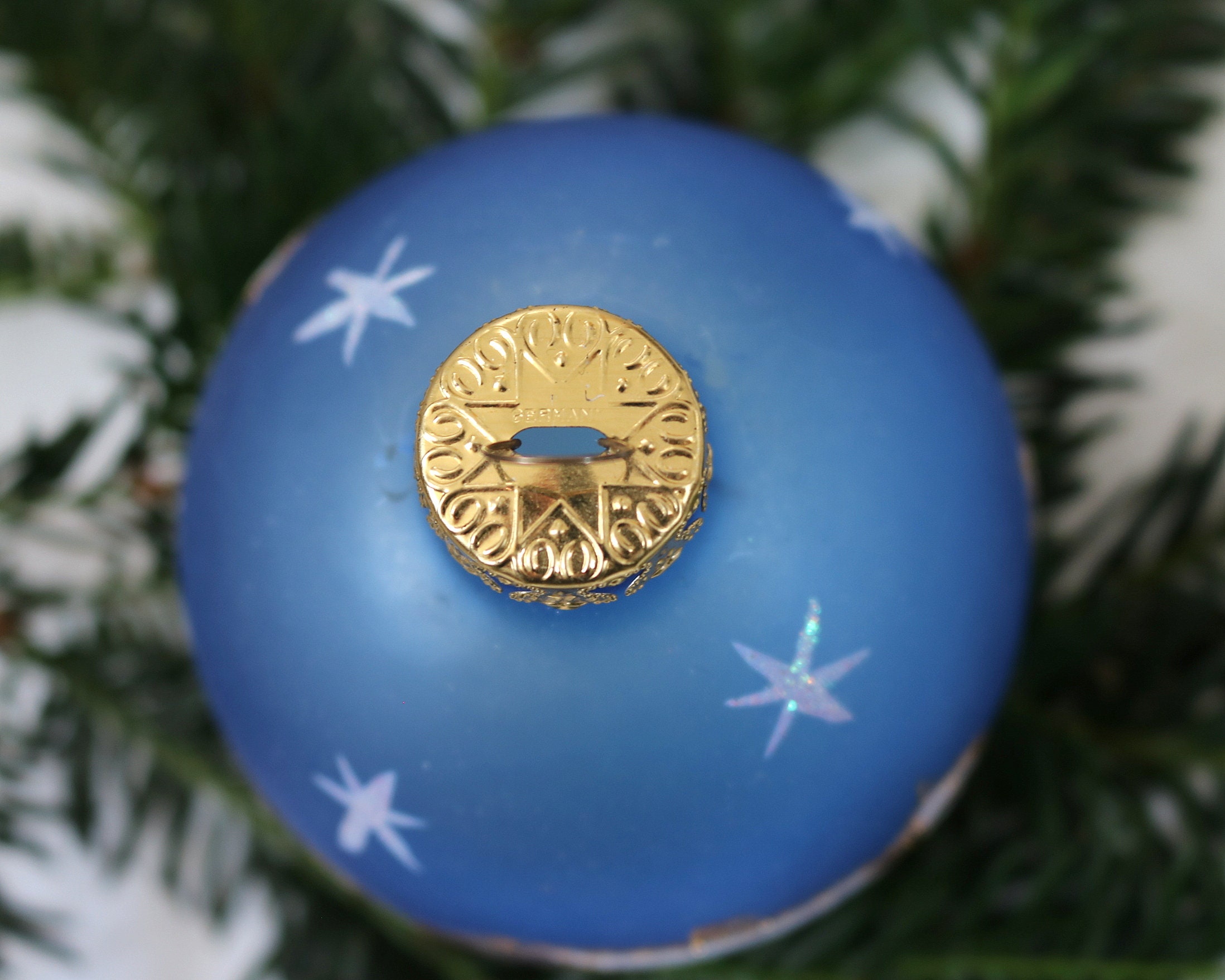 1x Vintage Large German Glass Christmas Tree Ornament Bauble Etsy