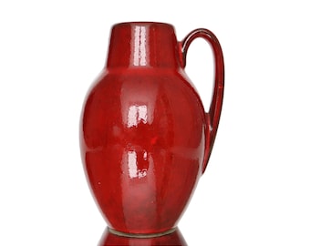 SCHEURICH Ceramic Vase in Red, Model 414/16