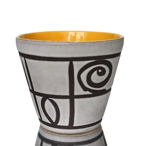 Ceramic Planter with Grey Lava Glaze - Cachepot