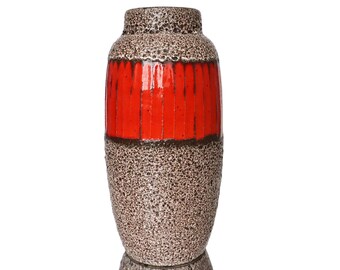 XXL Vintage SCHEURICH KERAMIK Fat Lava Floor Vase With Lora Decor