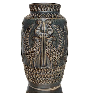 BAY Ceramic Vase in Brown-Green, Model 960-25