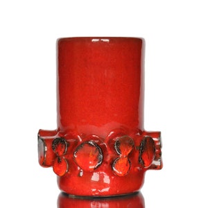 CERAMANO Ceralux Vase in Red, Form 101, Design by Hans Welling