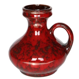 FOHR Ceramic Vase in Red & Black