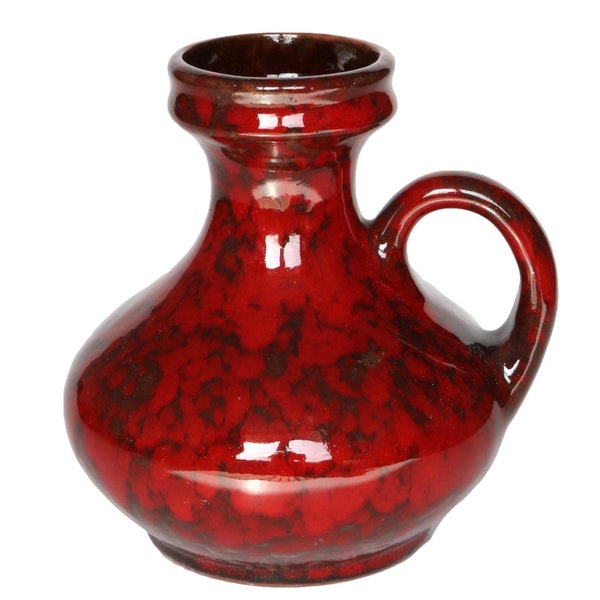 FOHR Red and Black Ceramic Vase