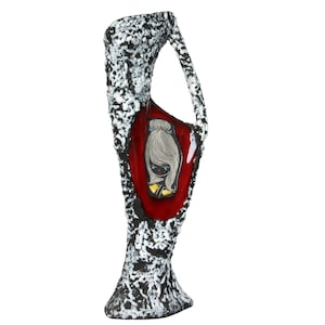 Jarrón grande de cerámica SAN MARINO con decoración gruesa de lava Smalto Roccia