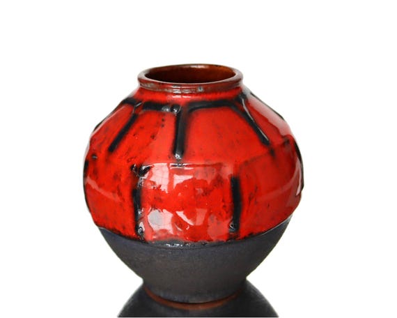 赤と黒の陶器の花瓶 - CARSTENS 652-13 - Etsy 日本