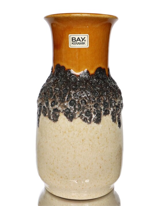 BAY Ceramic Vase Fat Lava Glaze Model 82-20 West German - Etsy