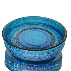 BITOSSI Large Ceramic Bowl, Ø 28,5 cm in Rimini Blue - Aldo Londi Design, Italy