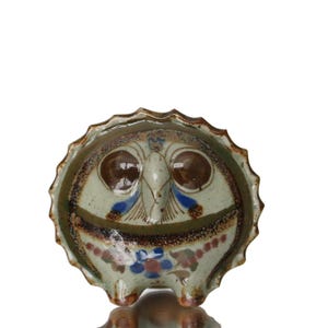 Mid-Century Mexican Ceramic Owl Figurine by Jorge Wilmot – 1980s Folk Art