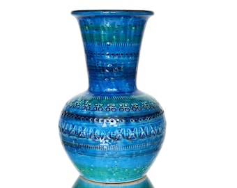 BITOSSI セラミック花瓶 リミニブルー 712 - アルド ロンディ デザイン