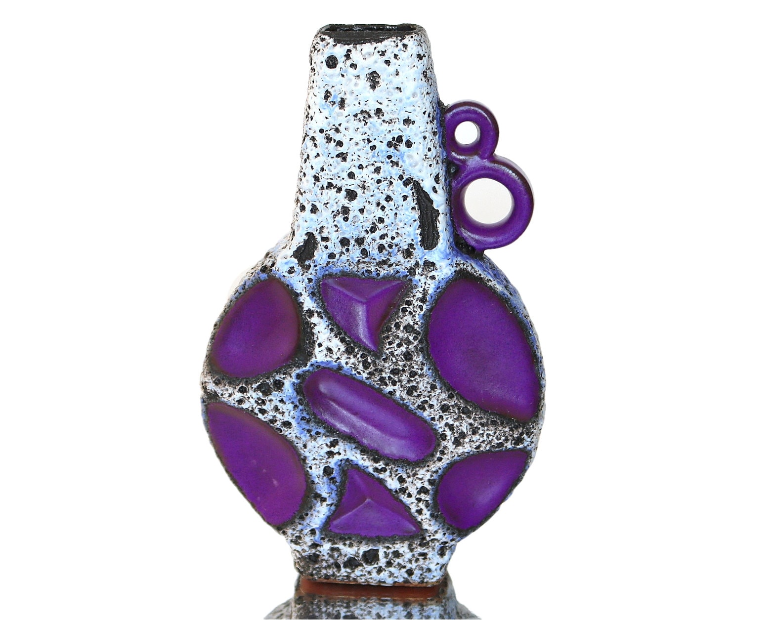 ROTH Banjo Vase in Purple With Black Fat Lava Decor, Model 313 - Etsy
