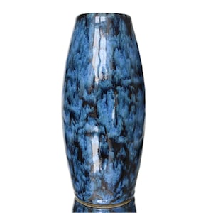 SCHEURICH Ceramic Vase in Blue, Model 522-18 - West Germany Pottery