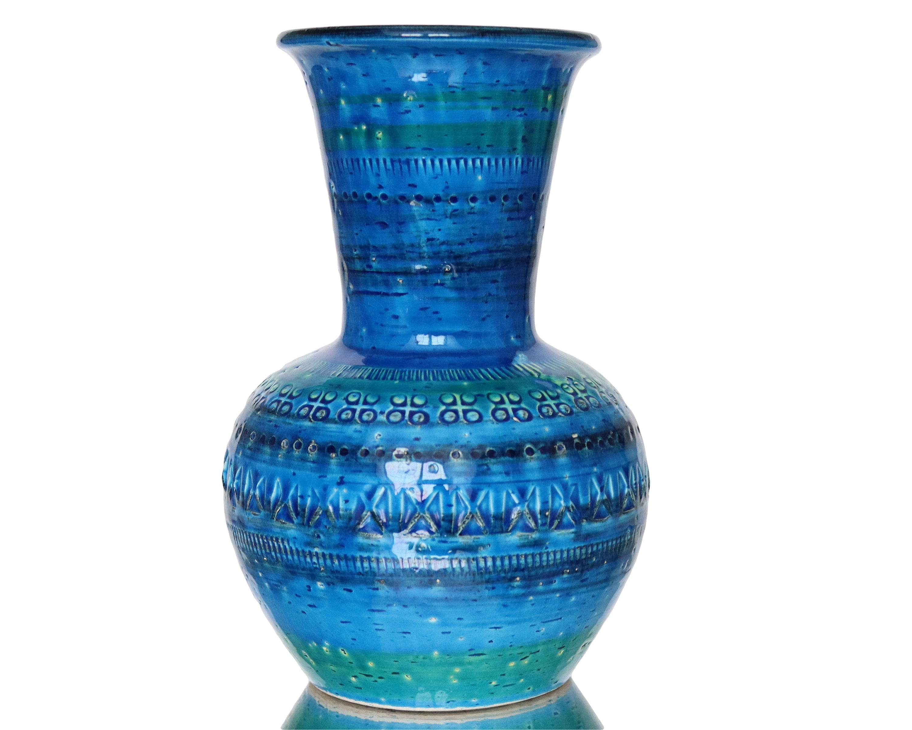 BITOSSI FLAVIA セラミック花瓶 リミニ ブルー、アルド ロンディ