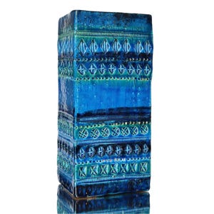 XL BITOSSI Ceramic Vase in Rimini Blue 727/30, Aldo Londi Design, Italy