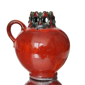 Red CERAMANO Royal Vase, Design by Hans Welling
