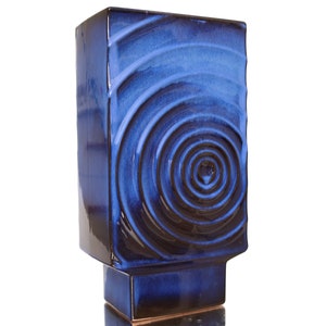 Large STEULER Cyclone Vase in Blue, Model 195/30