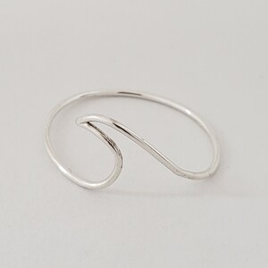 Wave Ring, Stacking Ring, Argentium Silver, .935 Sterling Silver, Recycled Silver, Beach Jewelry, Surfer Ring, Ocean Ring