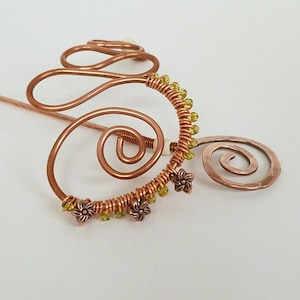 Hair Pin, Long Hair Accessory, Hair Slide, Shawl Pin, Shawl Clip, Copper Clip, Hair Clip