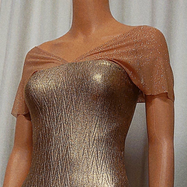 Jessica Glitter Embellished Maxi Gown (Gold)