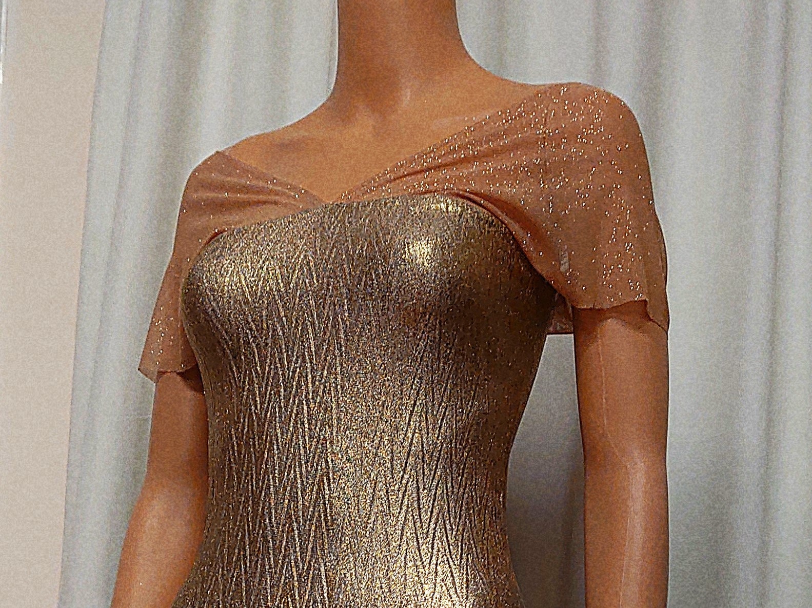 Metallic gold dress shop uk