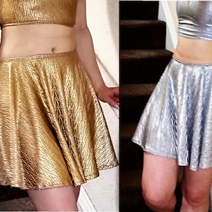 Round mini skirt Gold or Silver