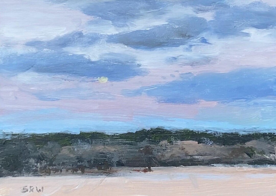 Cloud and Moon Study - Etsy