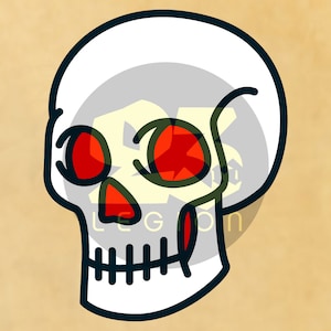 Skull- Old School Traditional Tattoo Styled Vinyl Decal