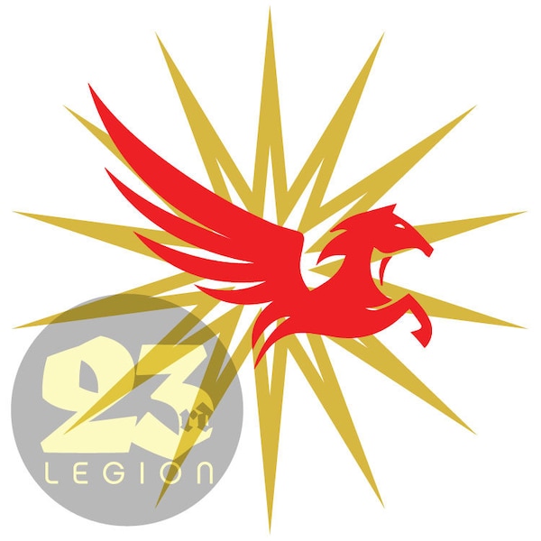 Pegasus Legion Iron Gold-inspired vinyl decal