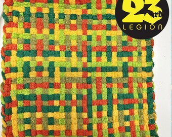 Handmade Potholder - "Mixed Veggies" 8x8 inch PRO size