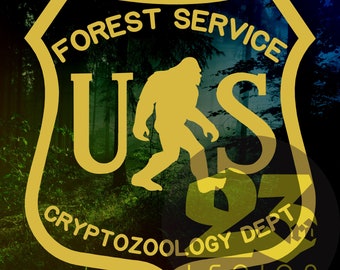 US Forest Service: Cryptozoology Department vinyl decal