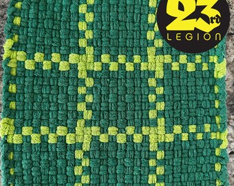 Handmade Potholder - "Turtle" 8x8 inch PRO size