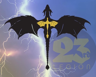 Tairn and Andarna - overlay vinyl decal - Fourth Wing