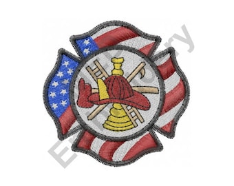 firefighter crest etsy