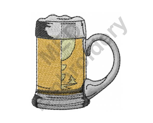 Beer Mug Machine Embroidery Design Beer Mug Embroidery Etsy