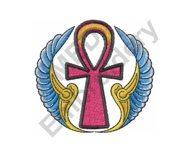 Egyptian Ankh Machine Embroidery Design Embroidery Designs Etsy