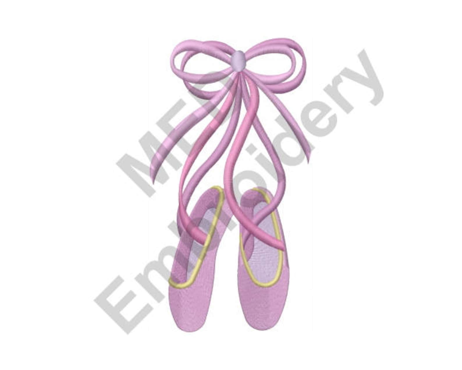 ballet slippers - machine embroidery design, ballerina shoes