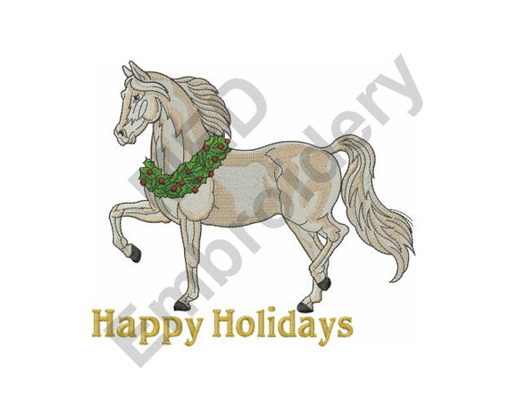 Horse machine jessecmault design christmas horse happy  etsy