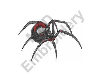 Spider - Machine Embroidery Design, Black Widow, Black Widow Spider
