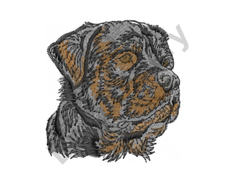 Dog machine embroidery design rottweiler embroidery  etsy