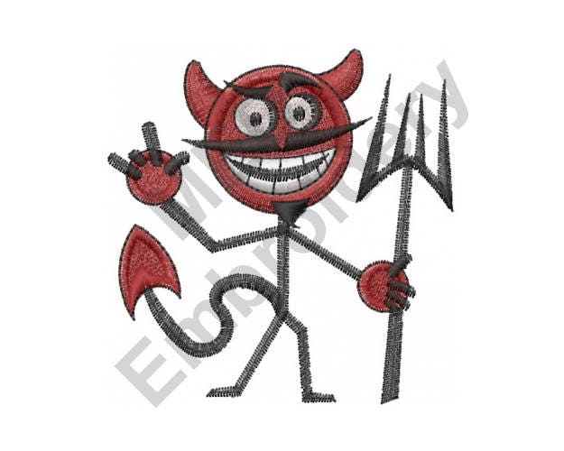 Devil Machine Embroidery Design Embroidery Designs Etsy
