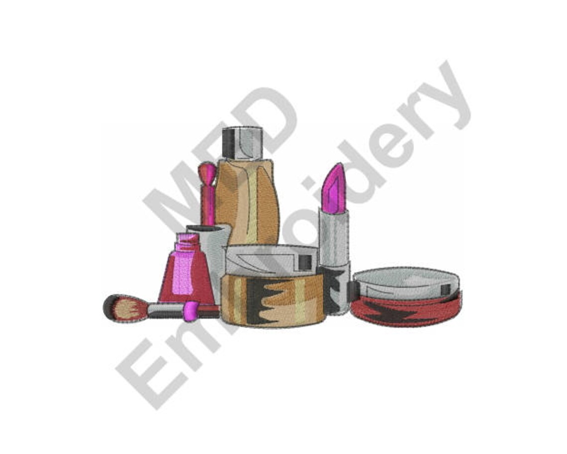 Makeup Machine Embroidery Design Fashion Embroidery Etsy