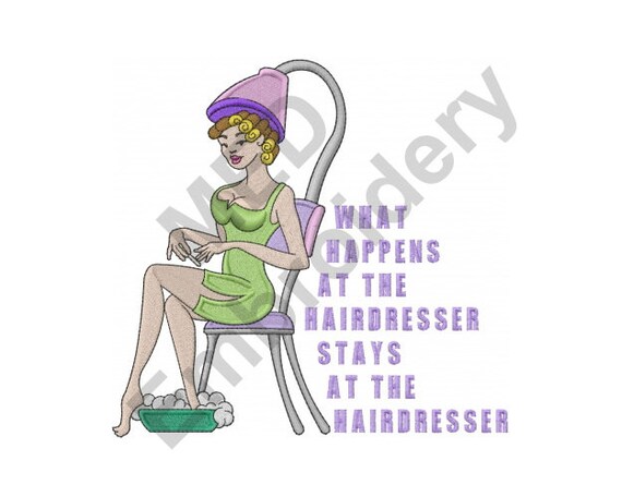 Hair Salon Machine Embroidery Design Embroidery Designs Etsy