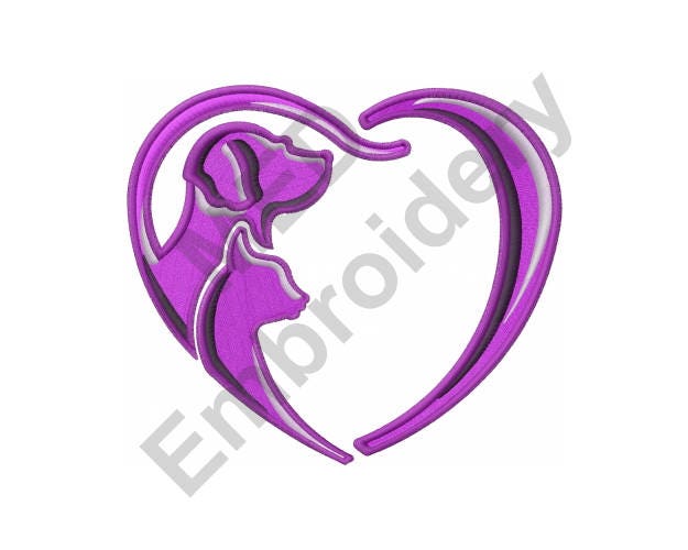 Pets machine embroidery design love cats and dogs  etsy Pets machine embroidery design love cats and dogs  etsy
