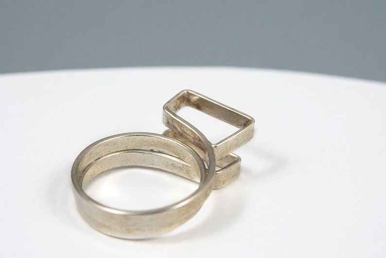 Copper jewelry Brotherhood ring Bridesmaid gift Italian jewelry Silver ring Sculpture ring Copper ring Minimalist ring Vegan jewelry