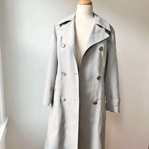 Stylish Solid Grey, Elegant, Long, Double Breasted, Hooded Stylish Solid Grey, Elegant, Long, Double Breasted, Hooded