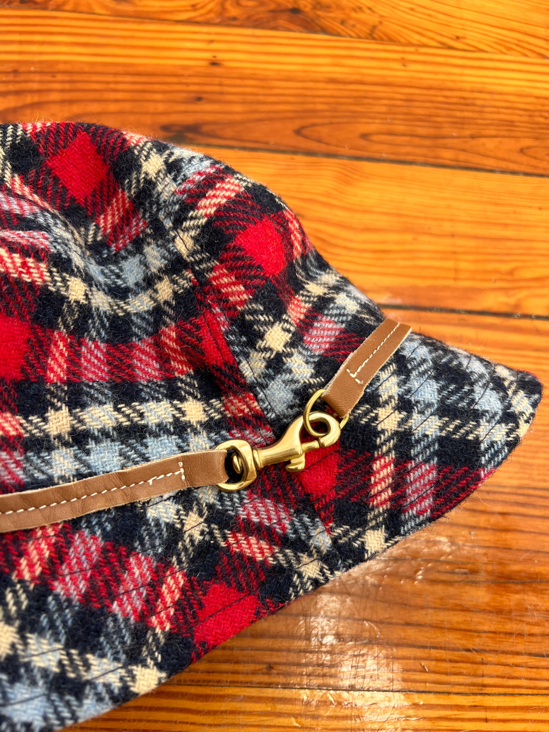 Vintage Coach Plaid Wool Bucket Hat Size Small, Winter Plaid 