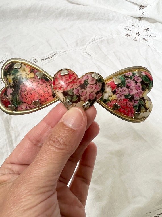 vintage bow hair barrettes set of two, coquette h… - image 6