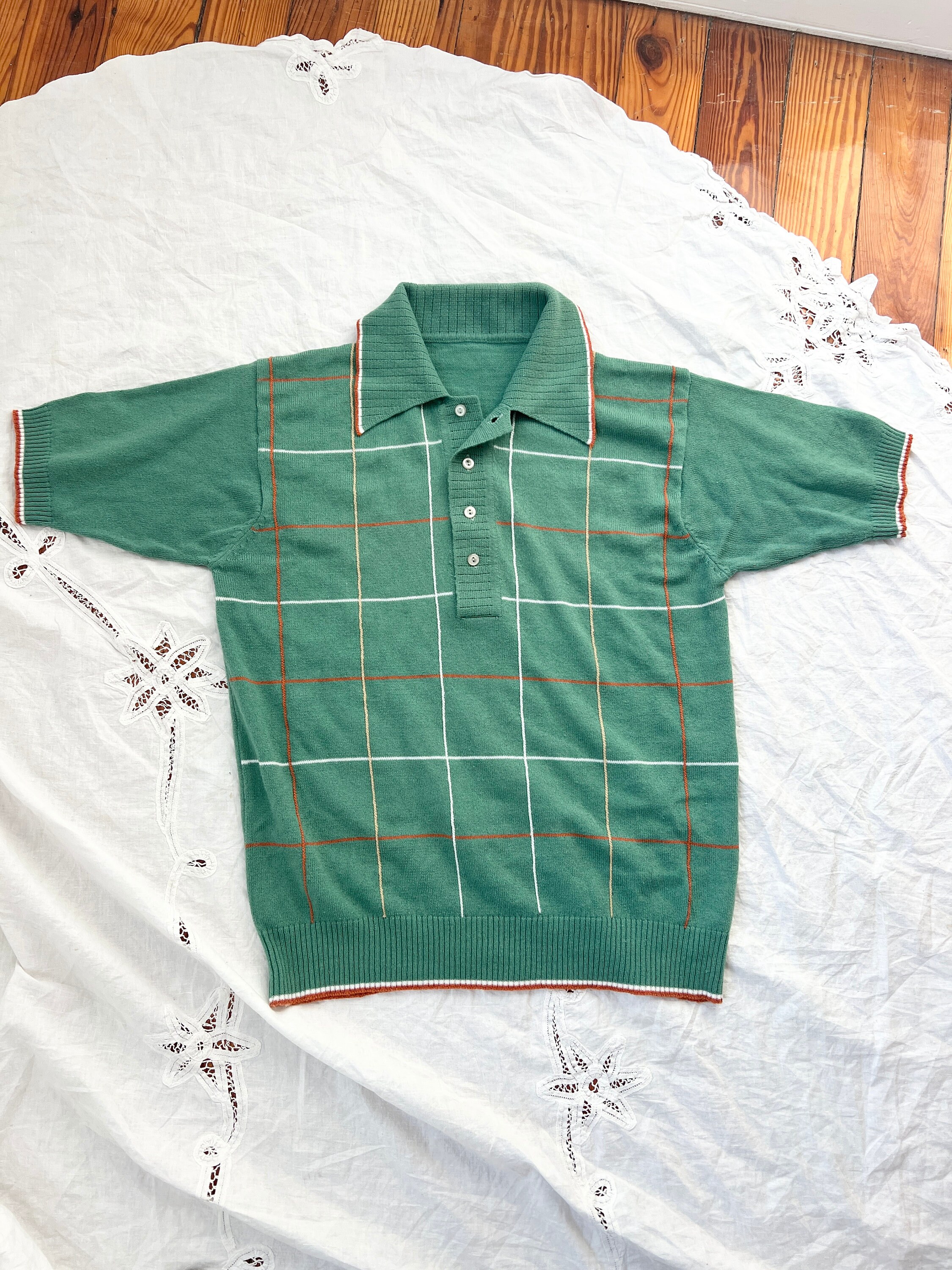 Vintage Knit Polo - Etsy