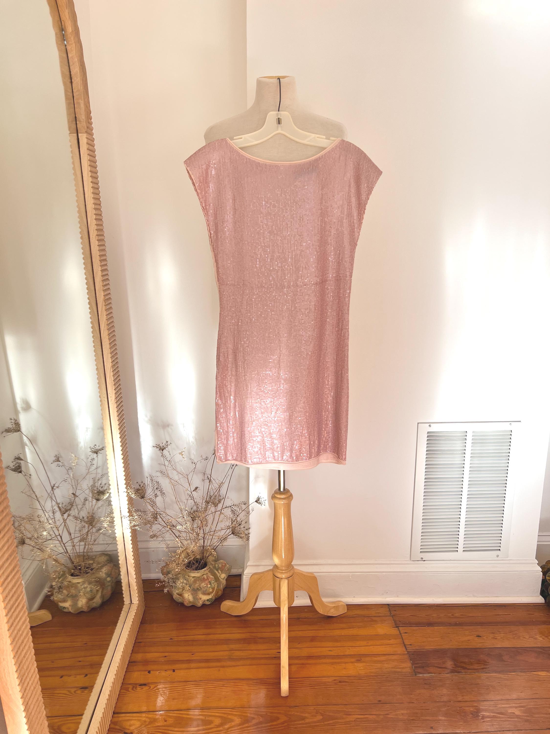 pink glitter t shirt dress Its My Birthday Sequin Dress