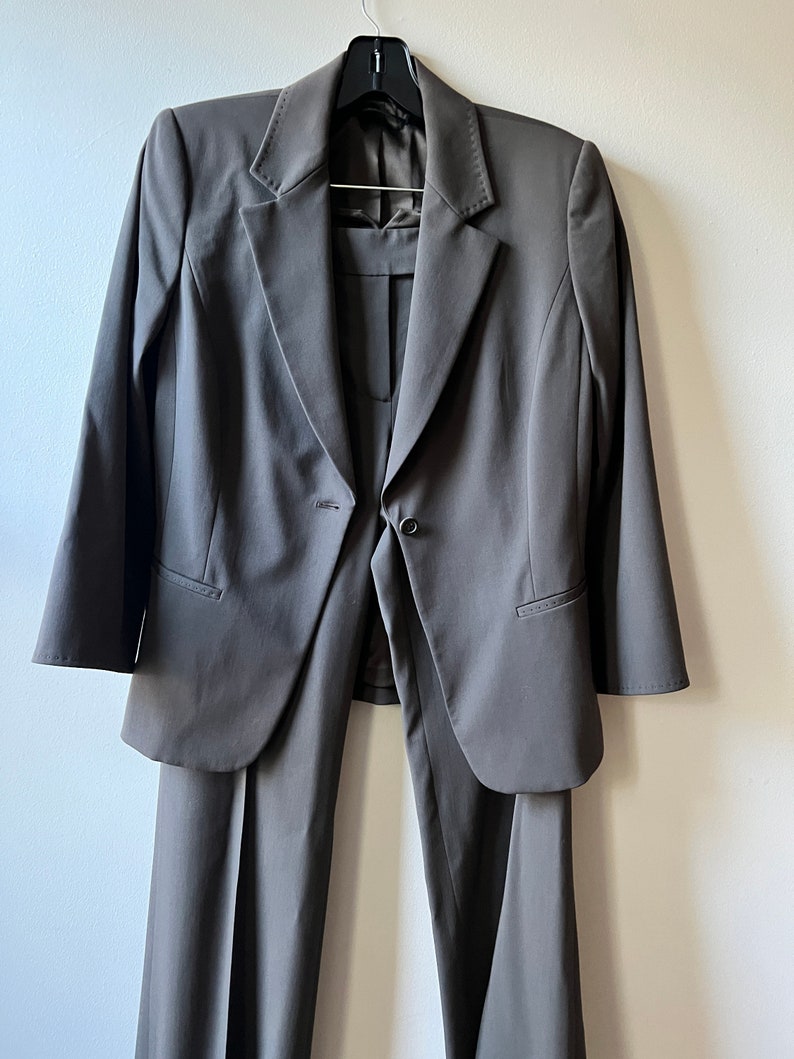 Vintage 90s Tahari wool minimalist suit size medium
